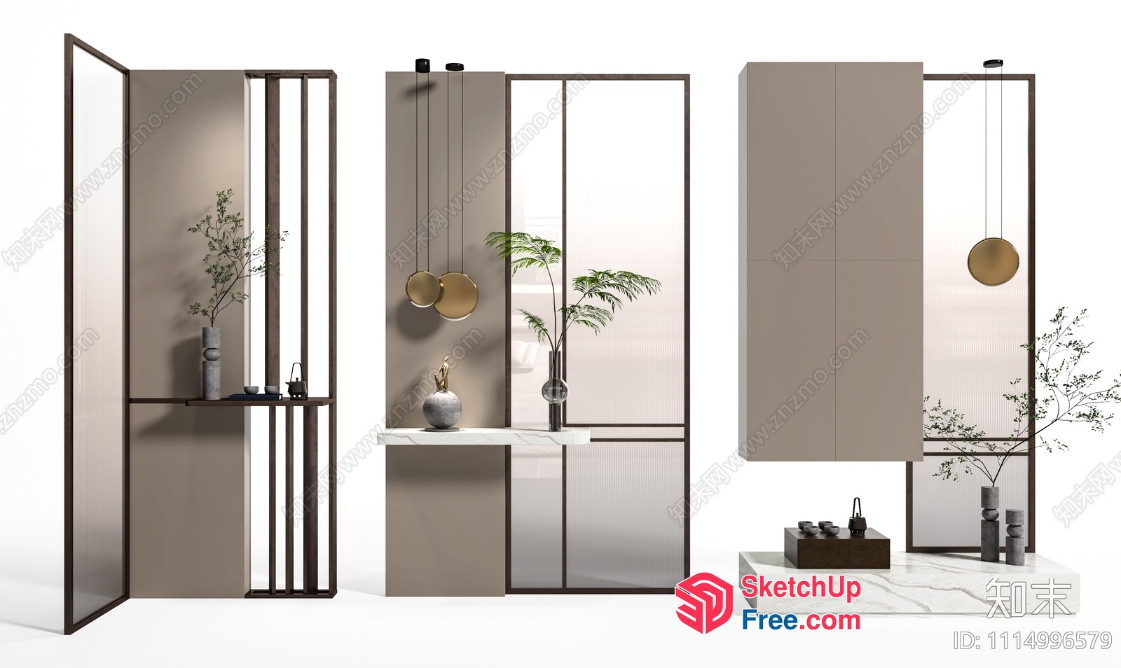 Modern Minimalist Interior Partition Screen 3D SketchUp File Modern Minimalist Interior Partition Screen 3D SketchUp File
