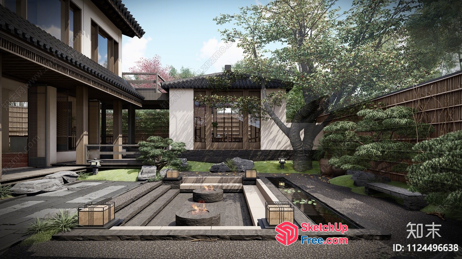 Serene Japanese-Inspired Home 3D SketchUp File