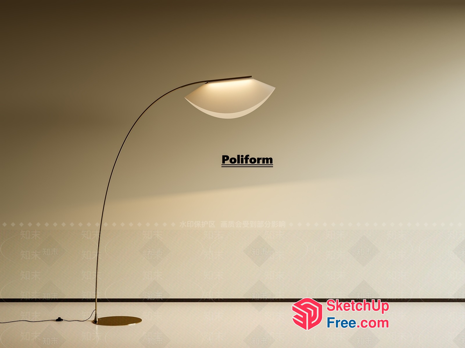 Poliform Floor Lamp 3D SketchUp File