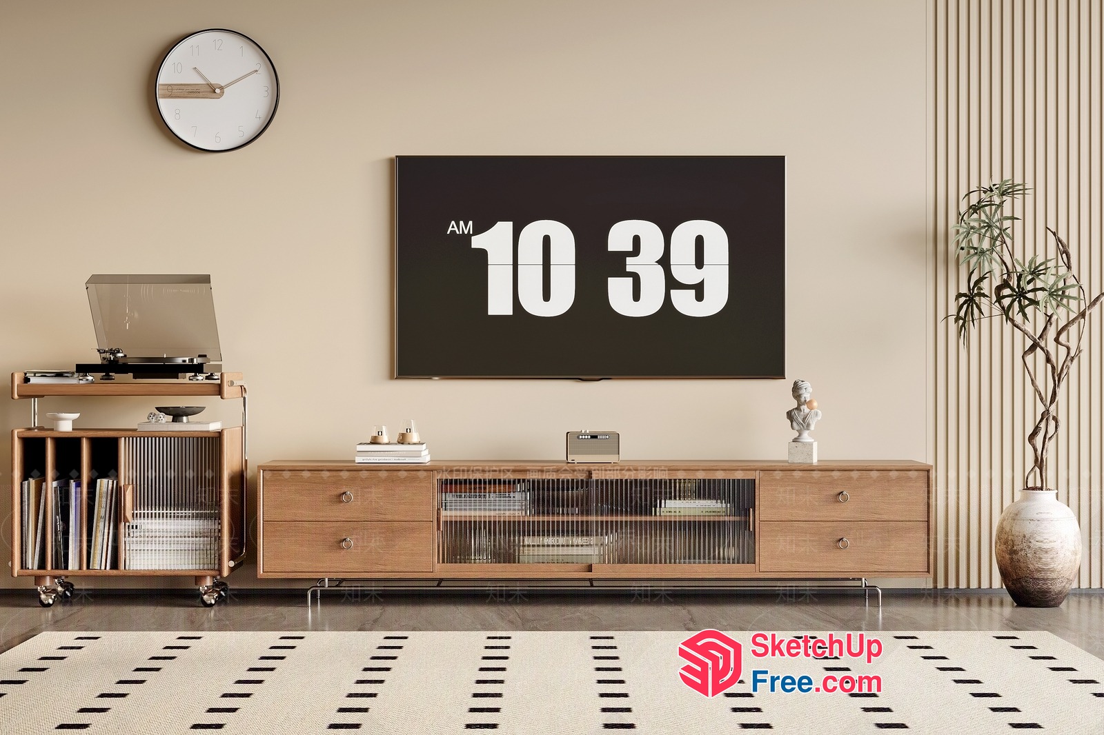 Modern Minimalist Living Room Interior 3D SketchUp File