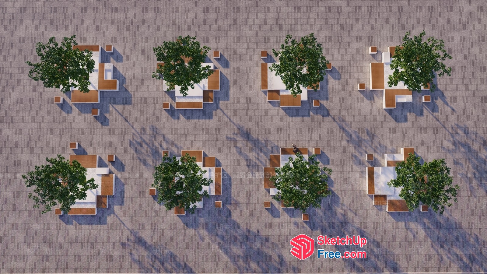 Outdoor Furniture And Plant Arrangement 3D SketchUp File
