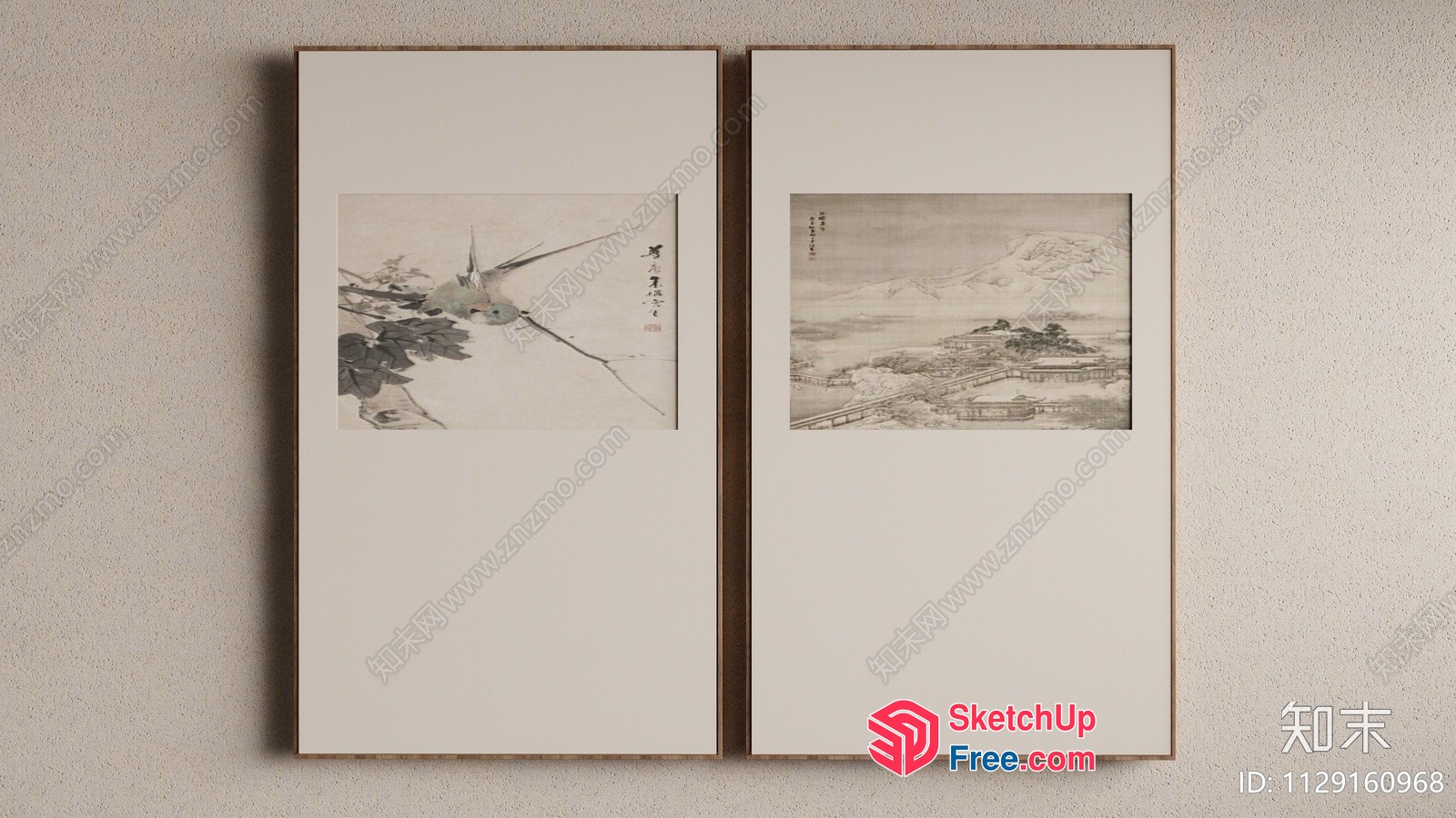 Traditional Japanese Landscape Art 3D SketchUp File