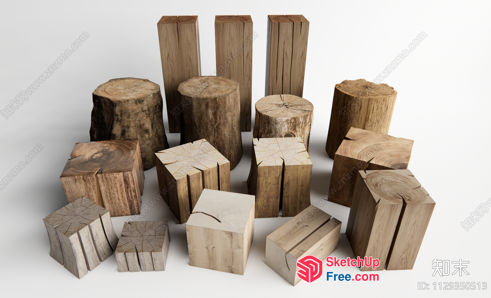 Wooden Furniture Set 3D SketchUp File