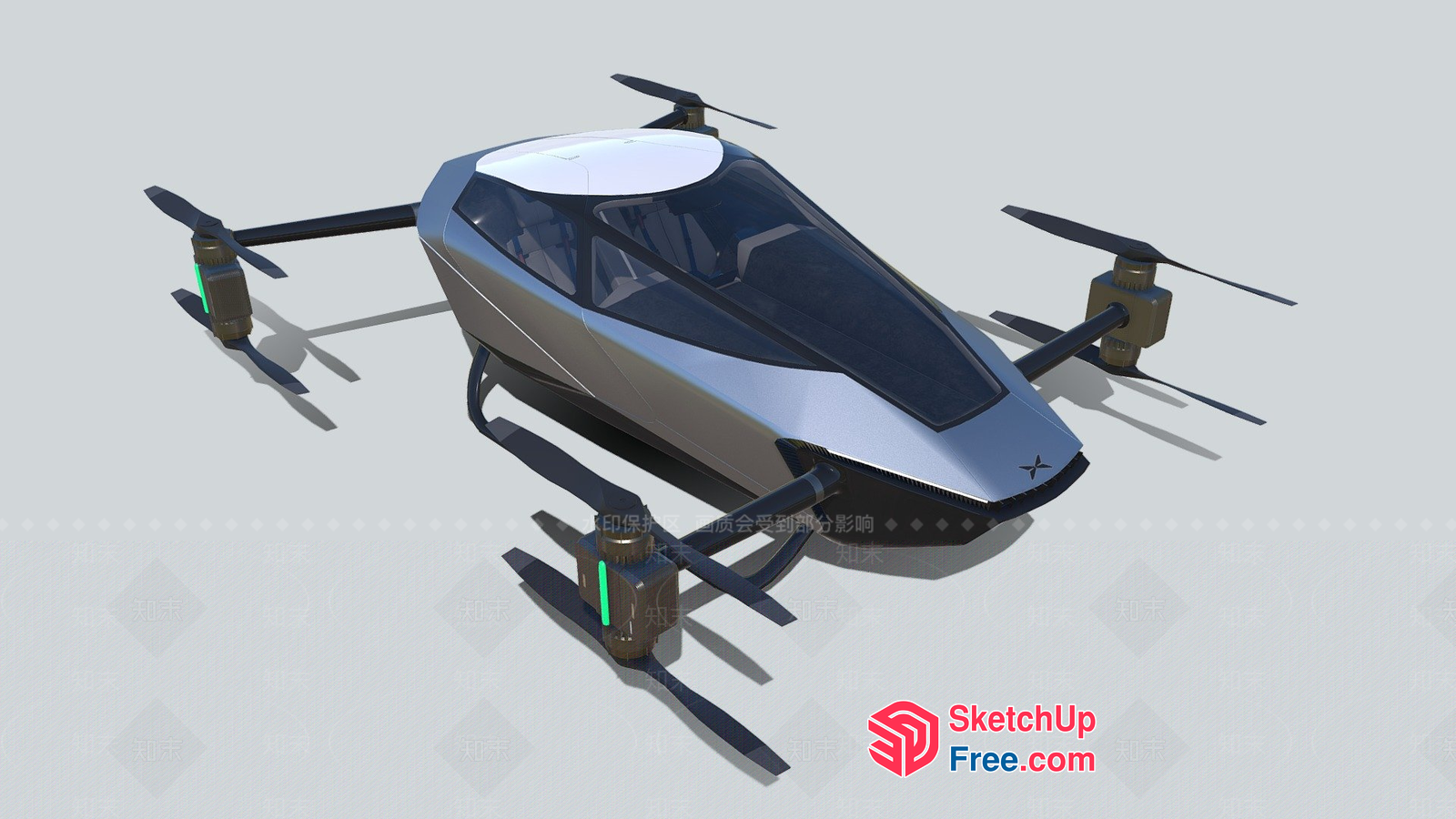 Futuristic Vehicle With Sleek Design And Advanced Technology 3D SketchUp File