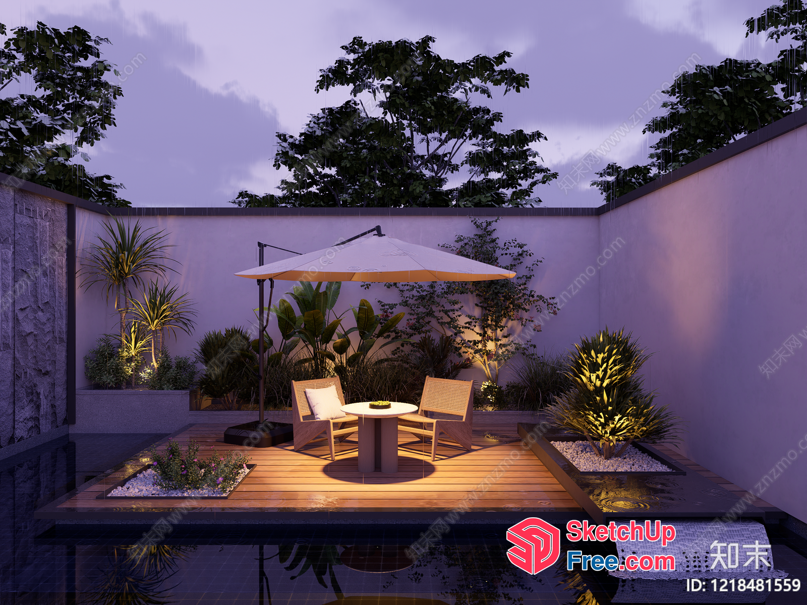 Serene Outdoor Oasis 3D SketchUp File