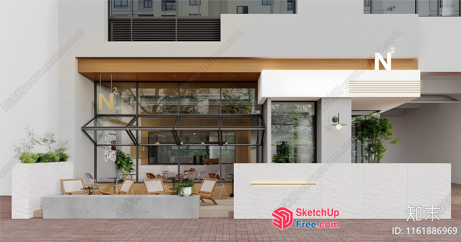 Modern Minimalist Homestay Exterior 3D SketchUp File