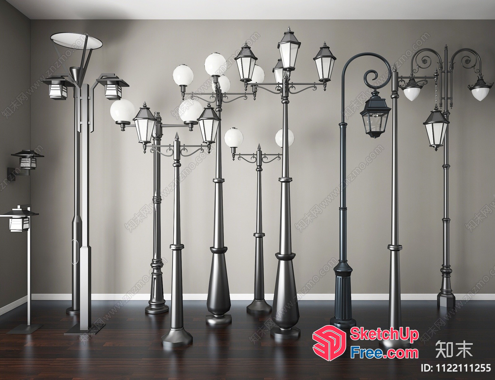 Ornate Street Lamps Collection 3D SketchUp File