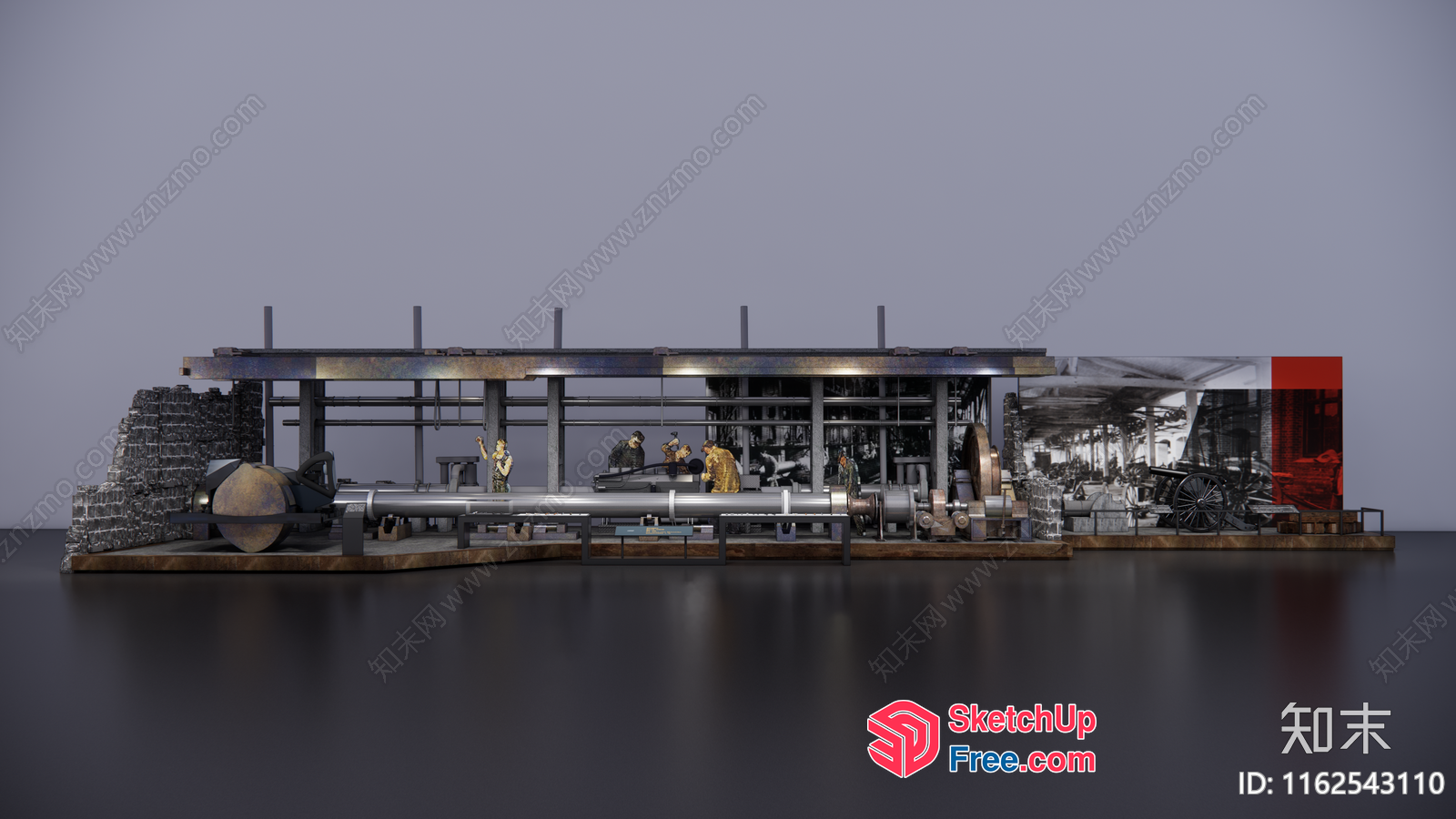 Industrial Machinery Workshop 3D SketchUp File