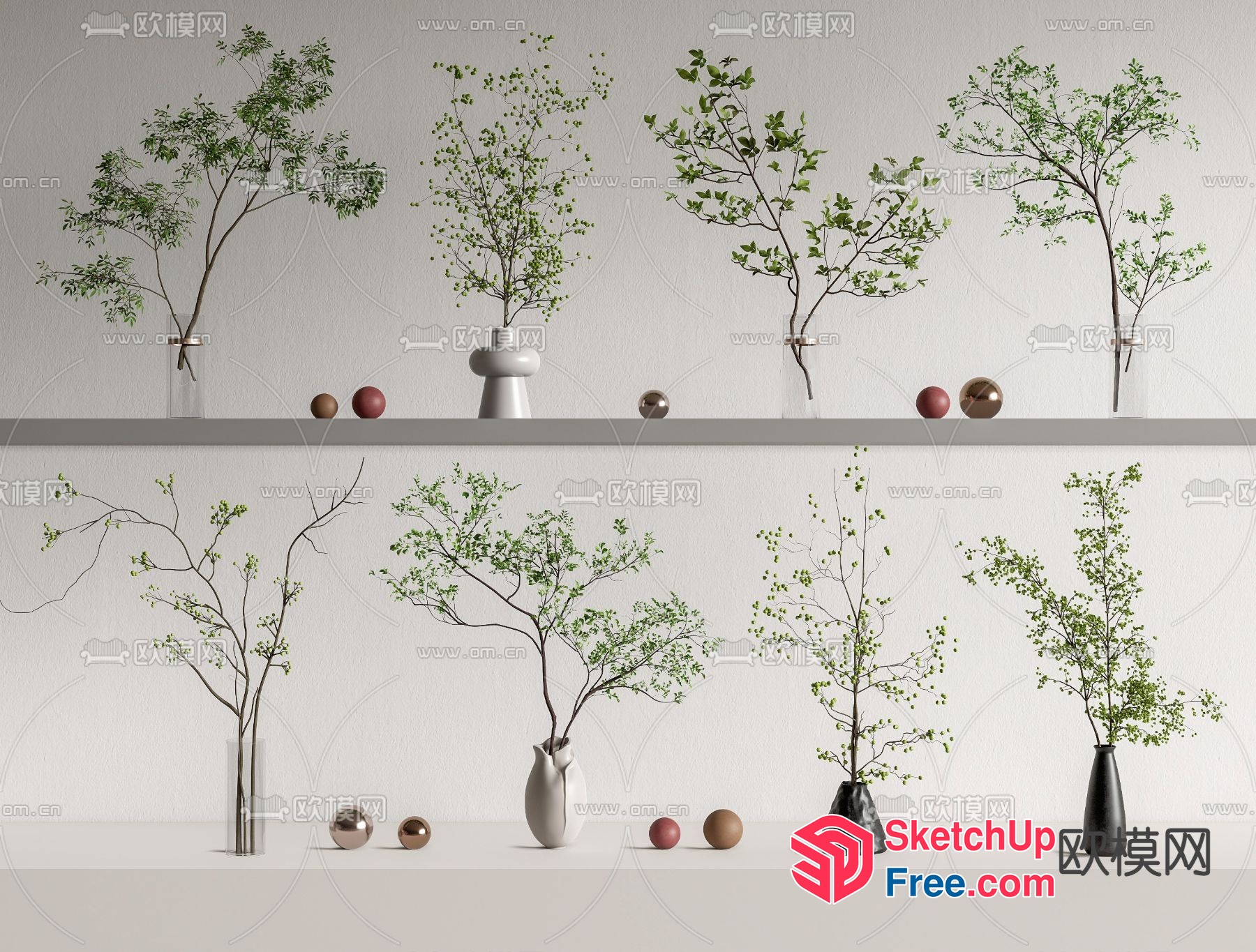 Minimalist Interior Decor With Natural Elements 3D SketchUp File