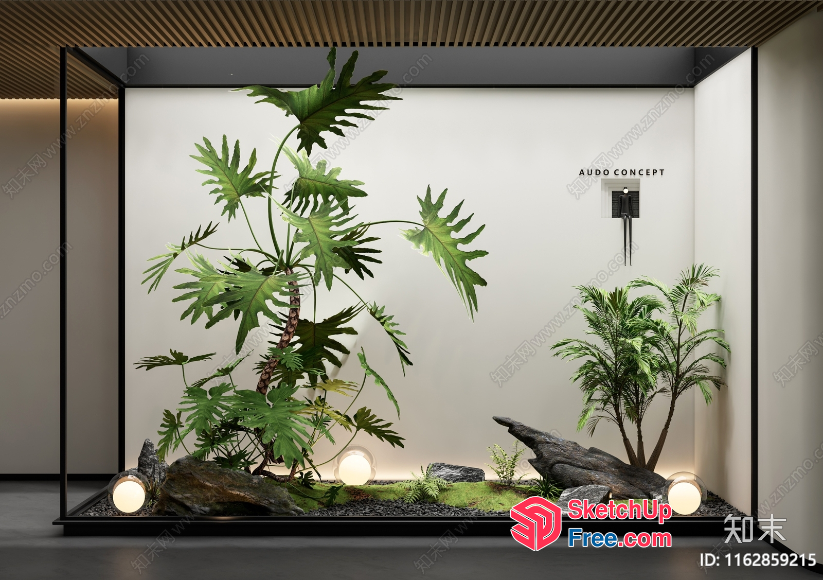 Modern Japanese-Inspired Interior With Natural Elements 3D SketchUp File