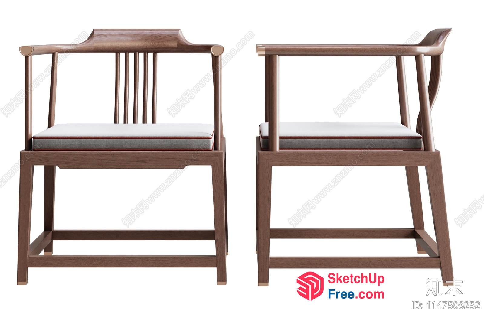 Traditional Chinese-Style Chairs 3D SketchUp File