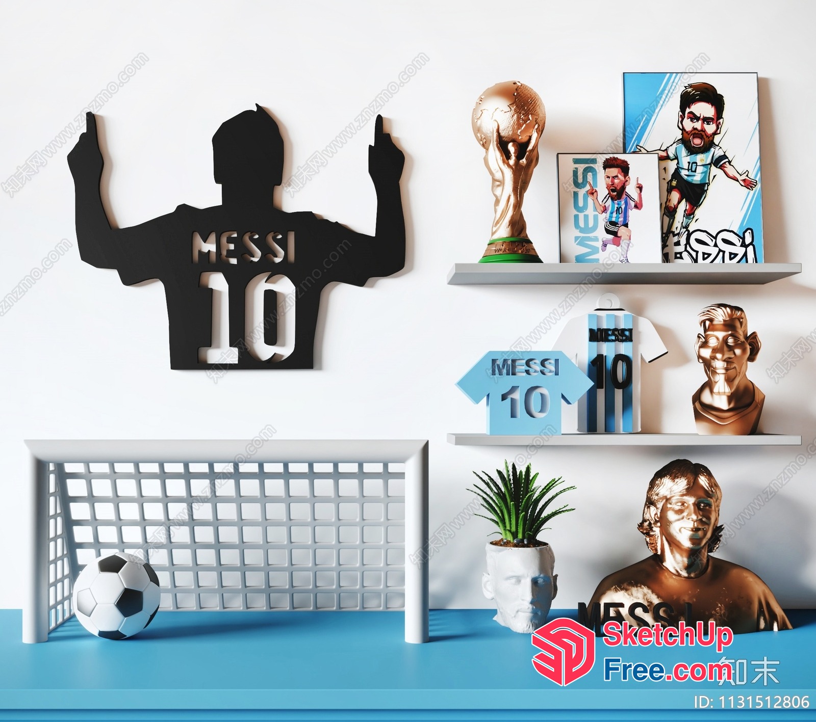 Messi'S Soccer-Themed Interior 3D SketchUp File