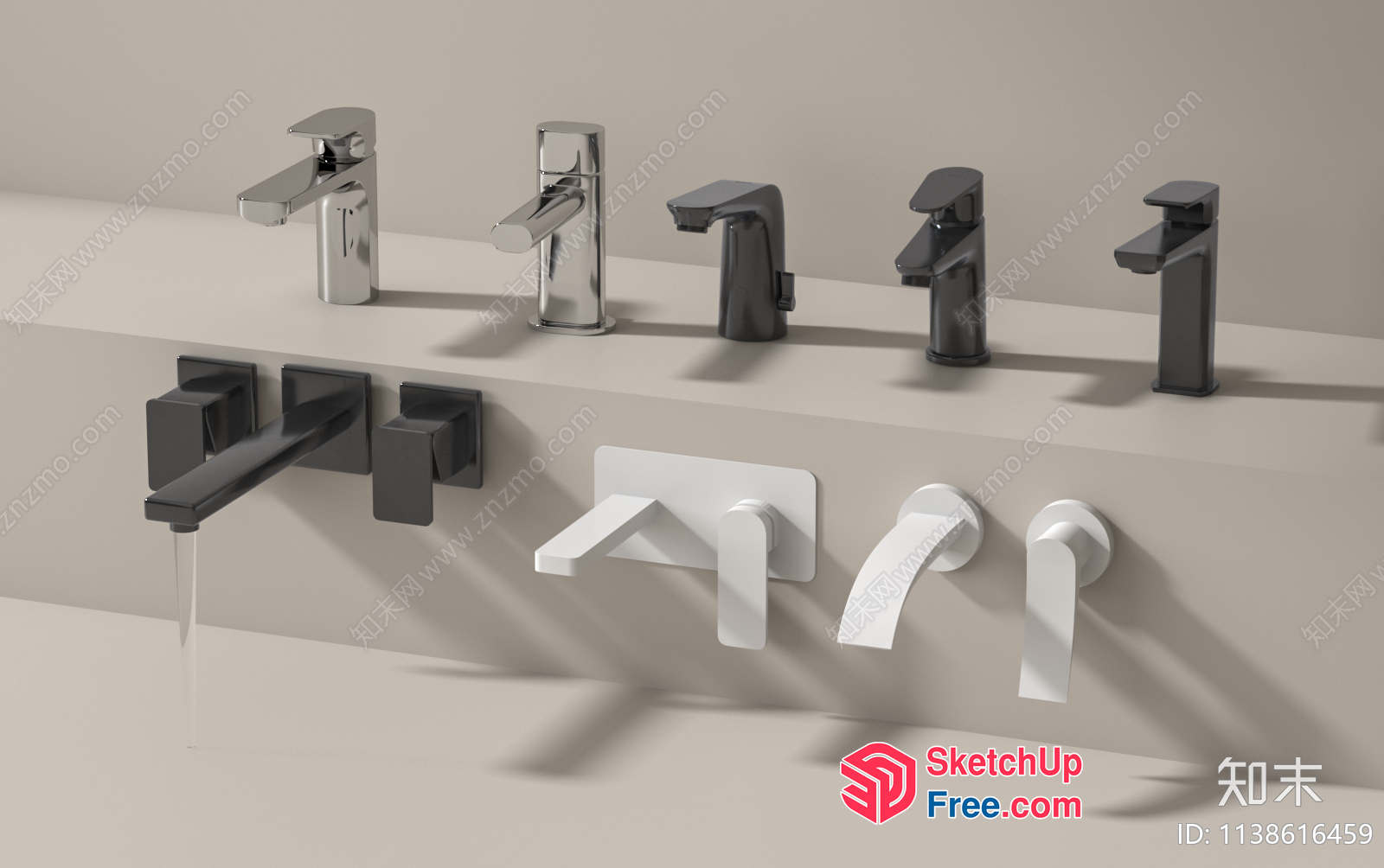 Modern Faucet Designs For Contemporary Bathrooms 3D SketchUp File