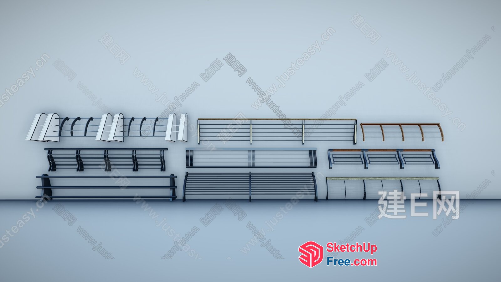 Railing And Stairway Furniture 3D SketchUp File
