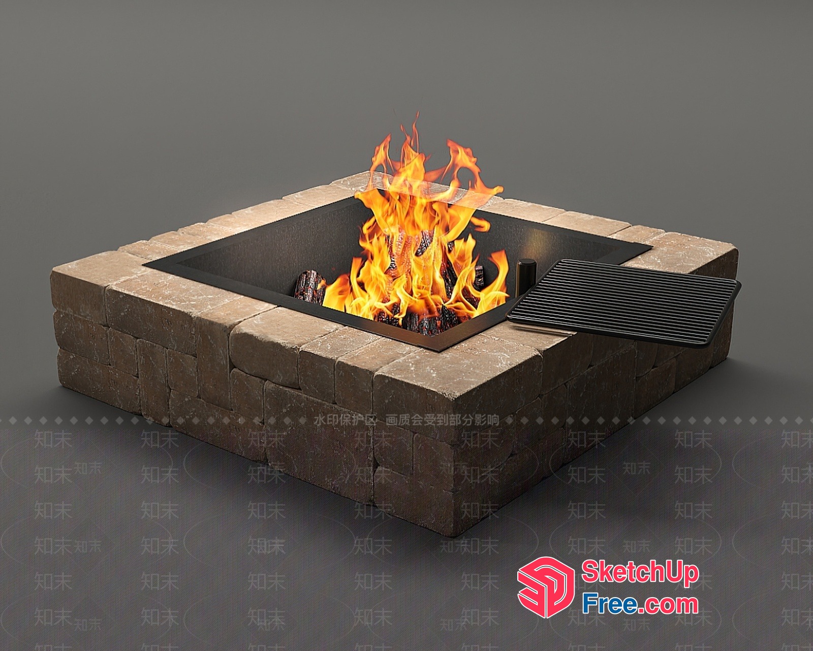 Cozy Outdoor Fire Pit With Warm And Inviting Flame 3D SketchUp File