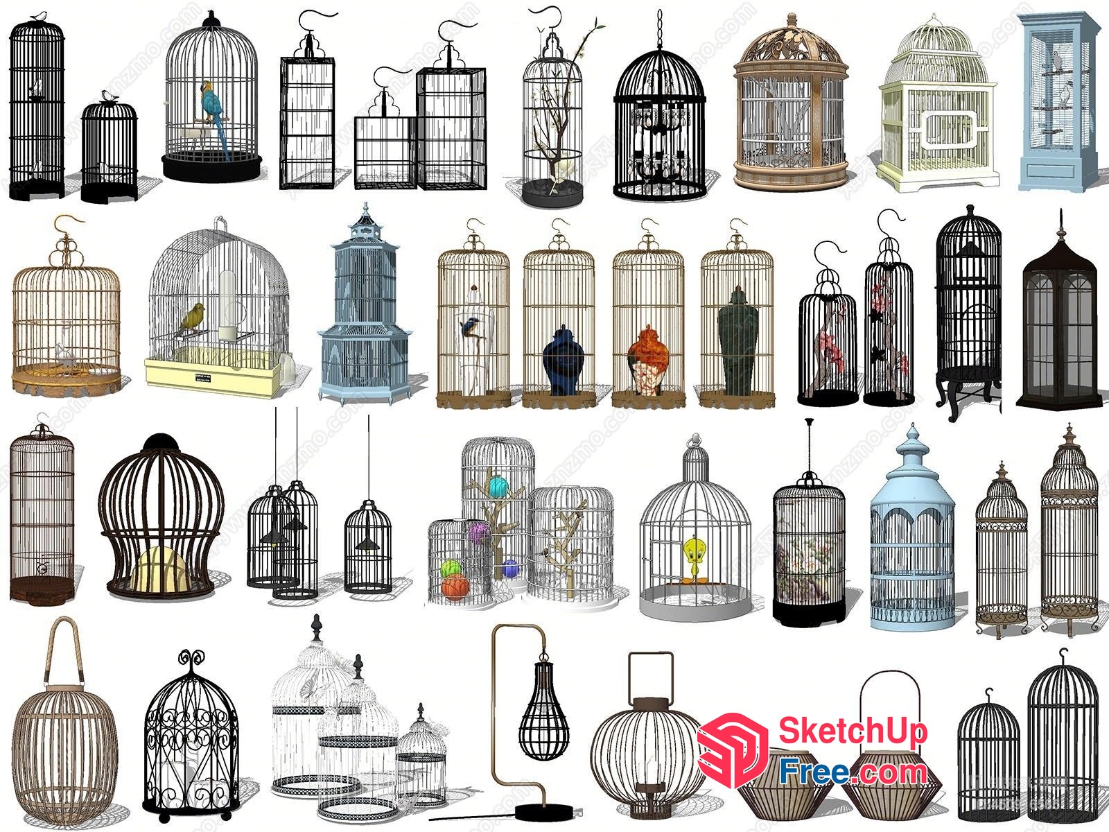 Birdcage Collection 3D SketchUp File