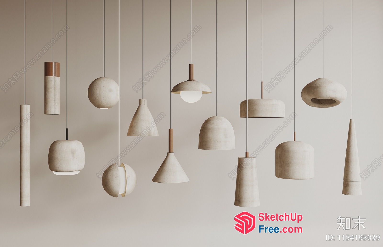 Elegant Hanging Light Fixtures 3D SketchUp File