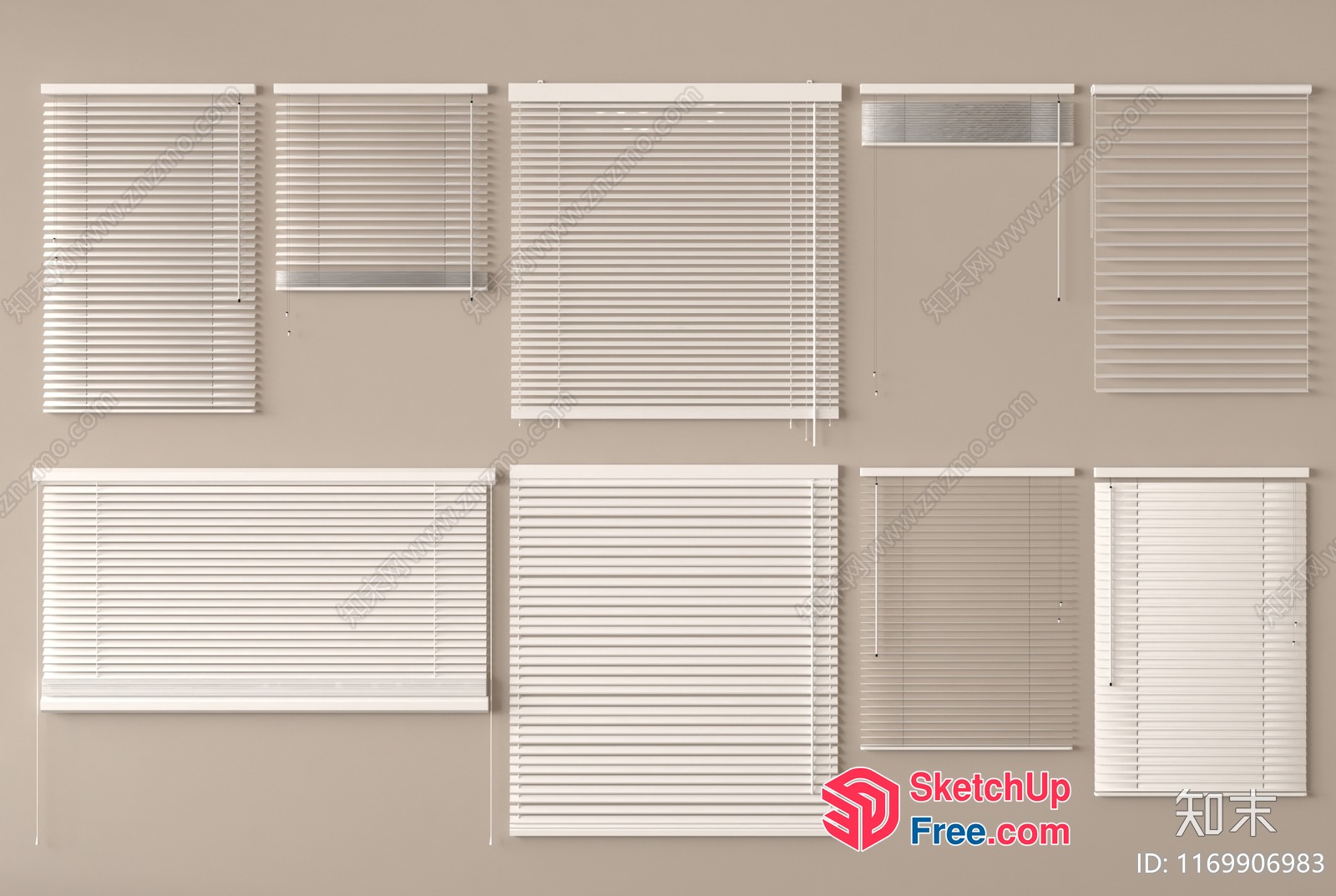 Window Blinds With Various Styles And Designs 3D SketchUp File