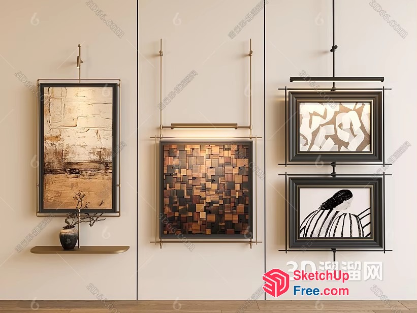 Modern Minimalist Art Display 3D SketchUp File