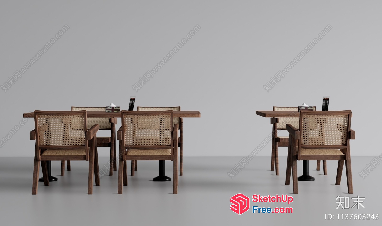 Modern Dining Room Furniture Set 3D SketchUp File