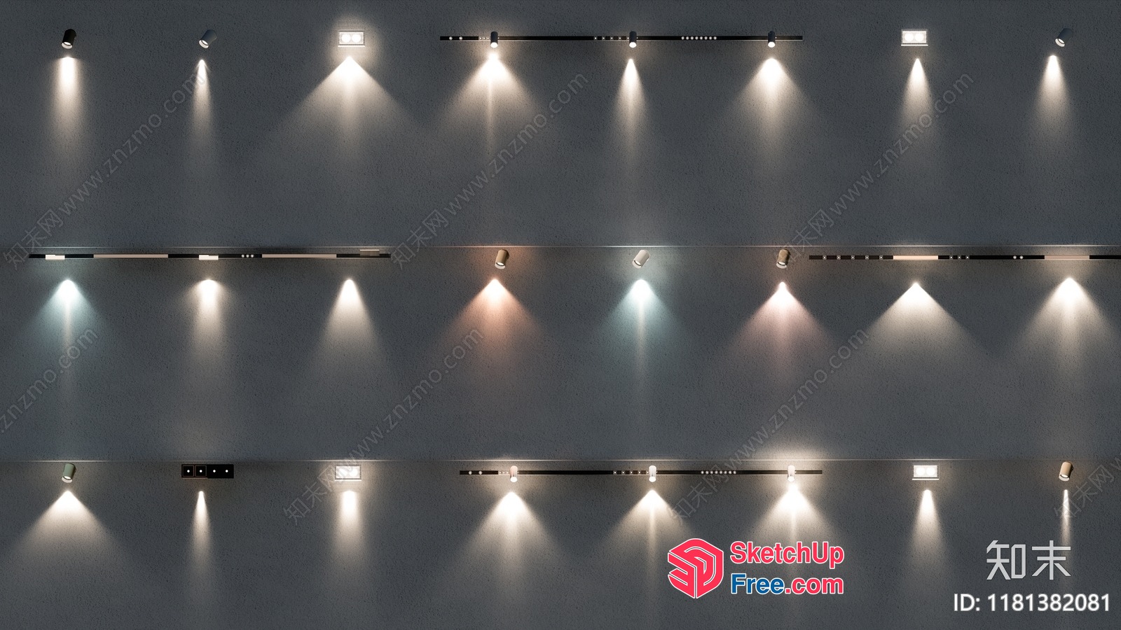 Modern Lighting Fixtures In A Well-Lit Room 3D SketchUp File