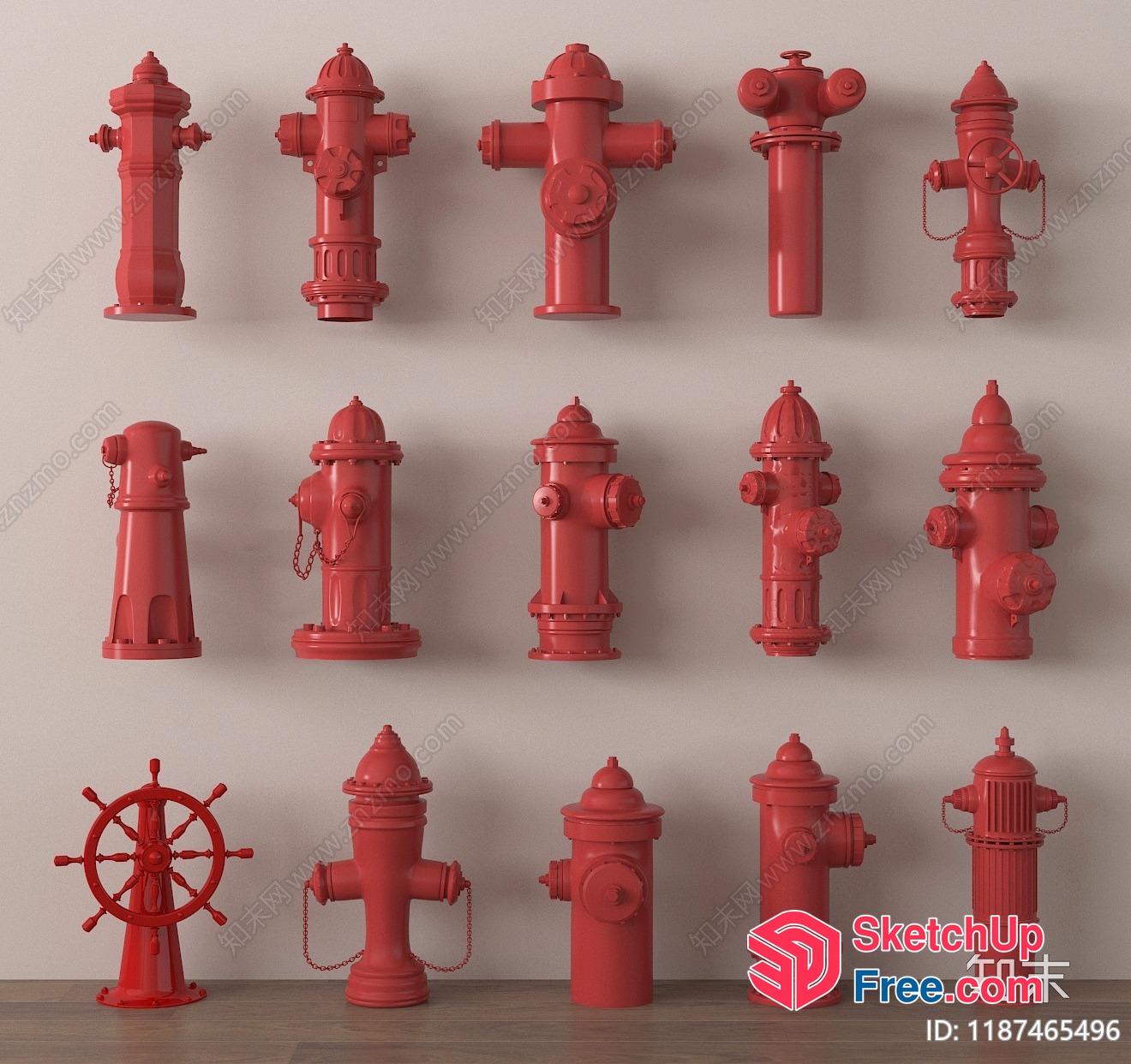 Fire Hydrant Collection 3D SketchUp File