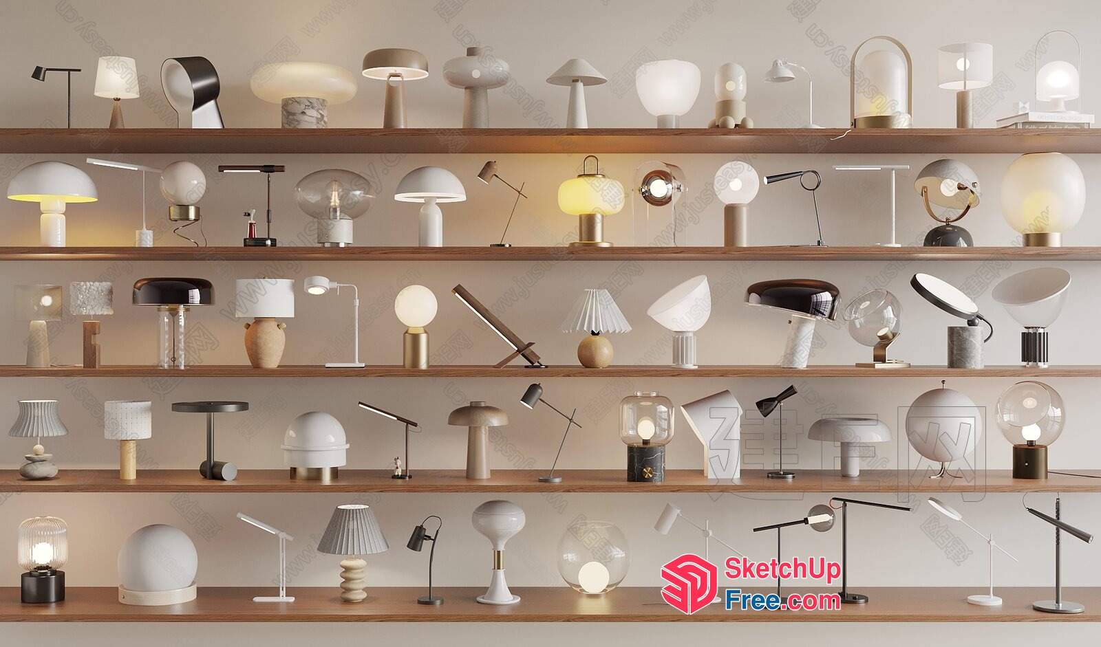 Modern Table Lamps And Lighting Fixtures 3D SketchUp File
