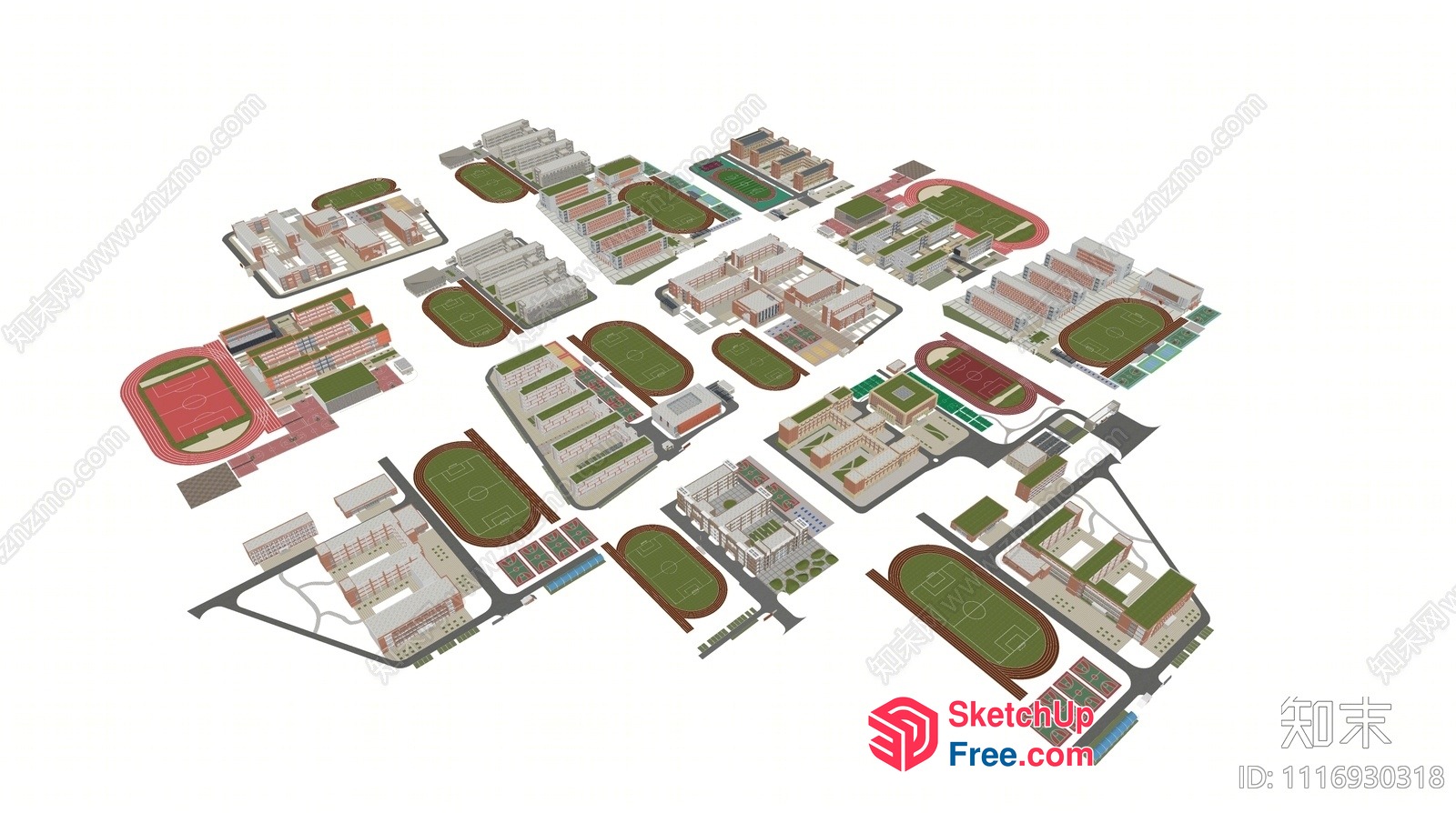 3D Building And Interior Plan Model 3D SketchUp File