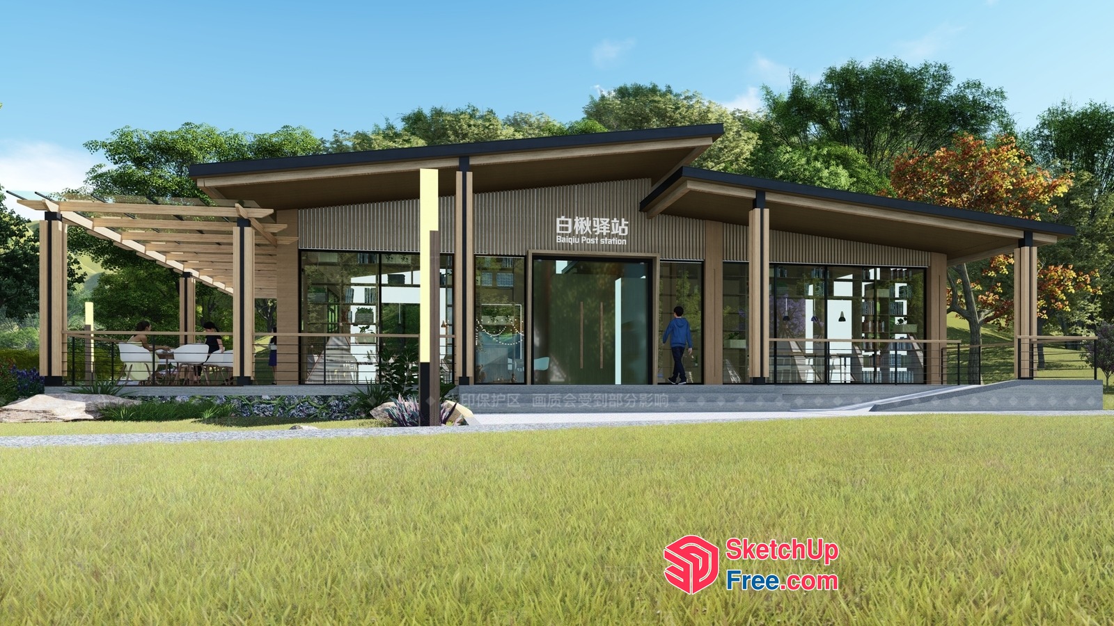 Modern Japanese-Style Villa 3D SketchUp File