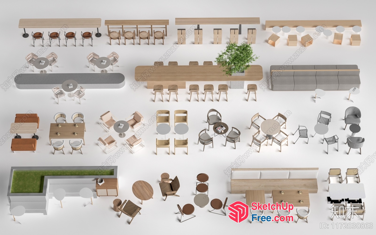 Modern Minimalist Furniture And Decorations 3D SketchUp File