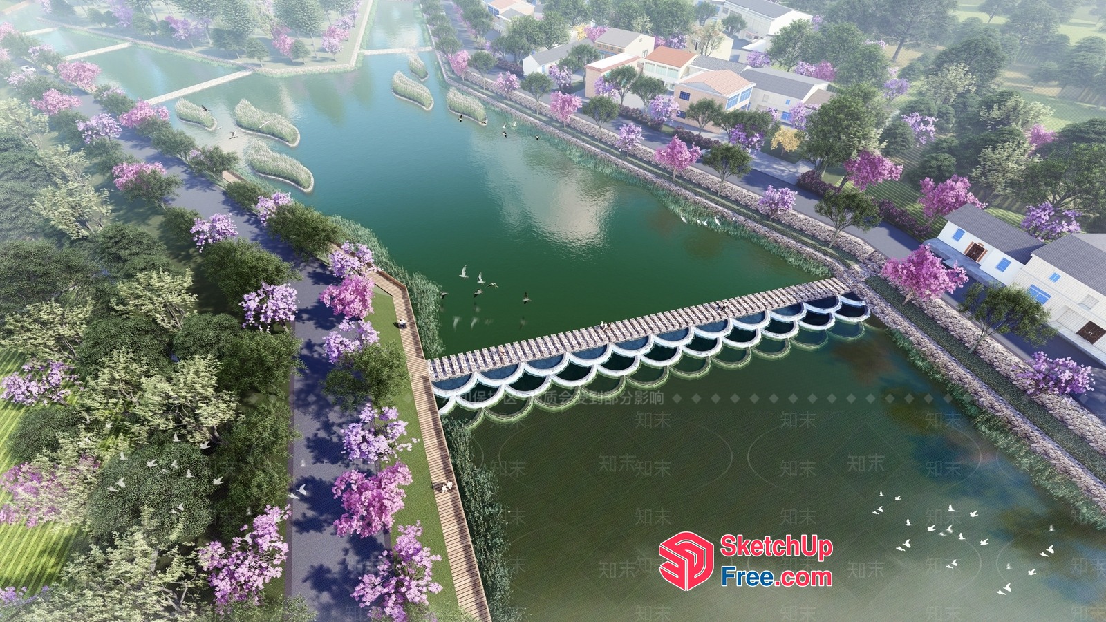 Serene Lakeside Retreat 3D SketchUp File