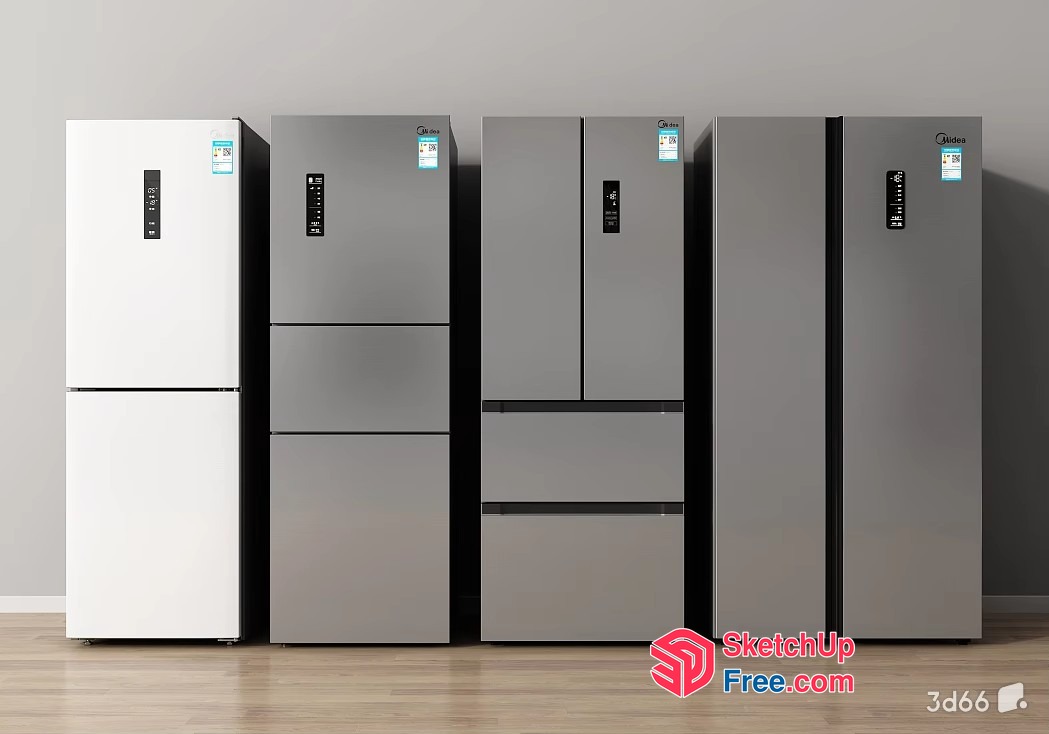 Modern Fridge Collection 3D SketchUp File