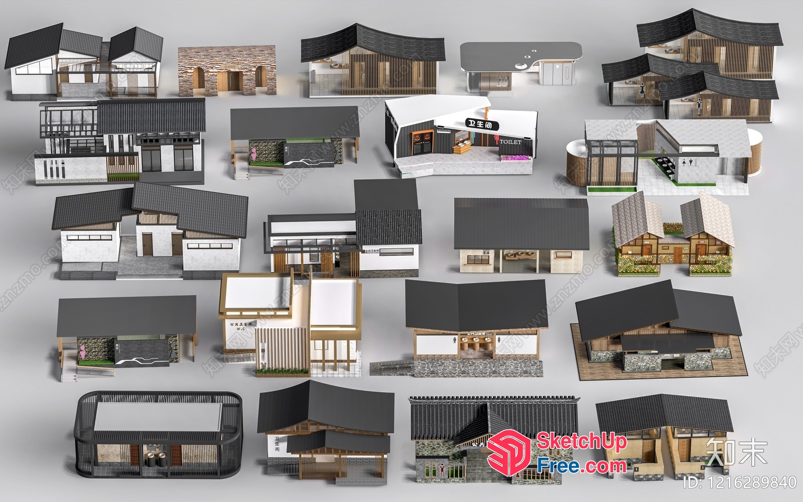 3D Villa Models Collection 3D SketchUp File