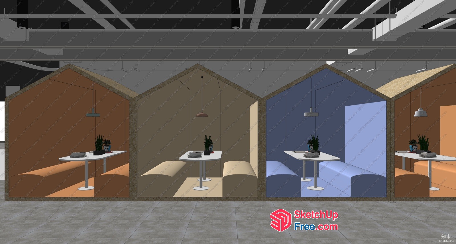 Modern Office Space With Sleek Furniture And Minimalist Decor 3D SketchUp File