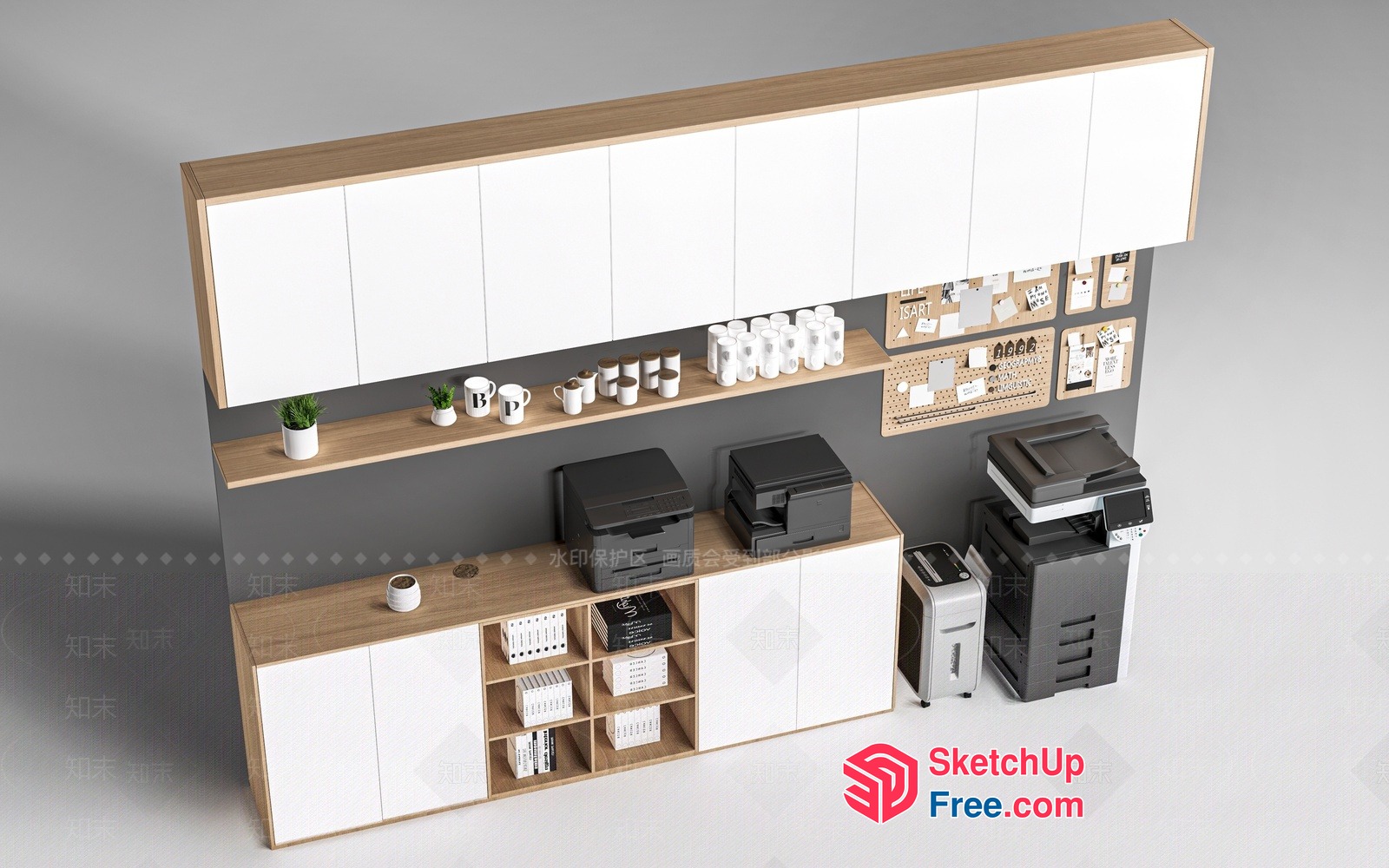 Modern Office Storage Space 3D SketchUp File
