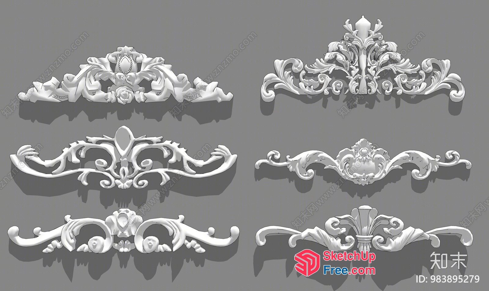 Ornate Decorative Elements 3D SketchUp File