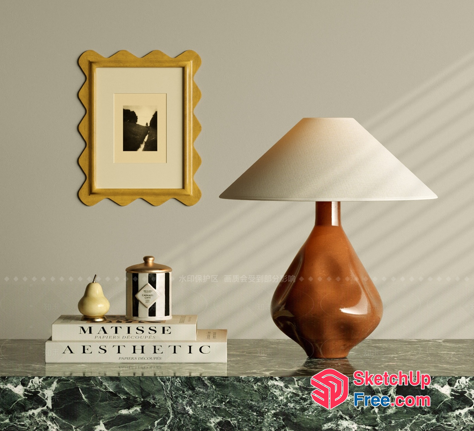 Elegant Modern Interior Decorations With Distinctive Artistic Style 3D SketchUp File