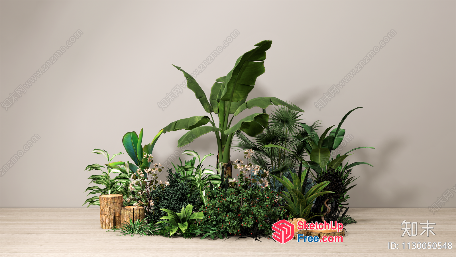 Exotic Plants And Decorative Elements 3D SketchUp File