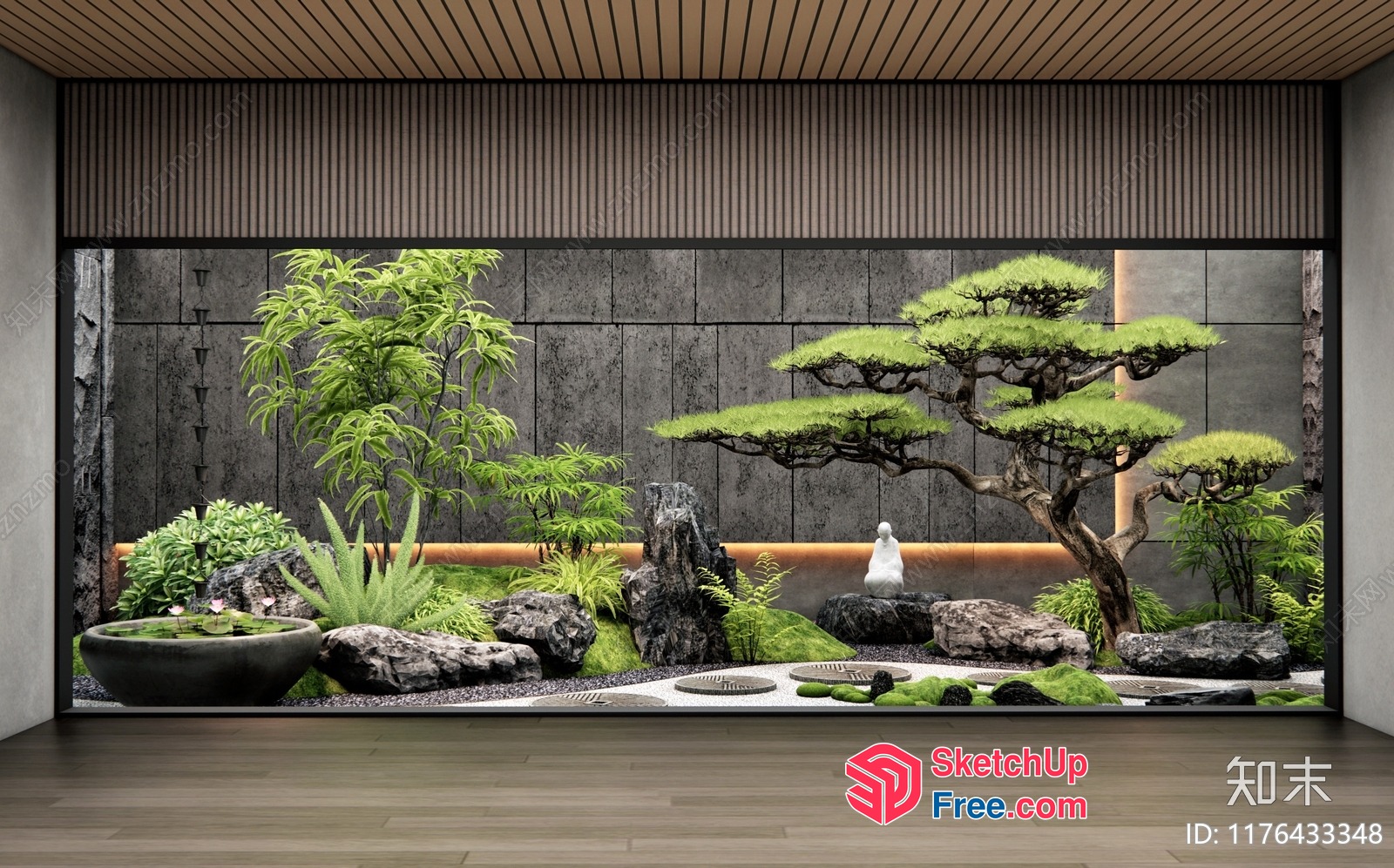 Serene Japanese Garden Oasis 3D SketchUp File