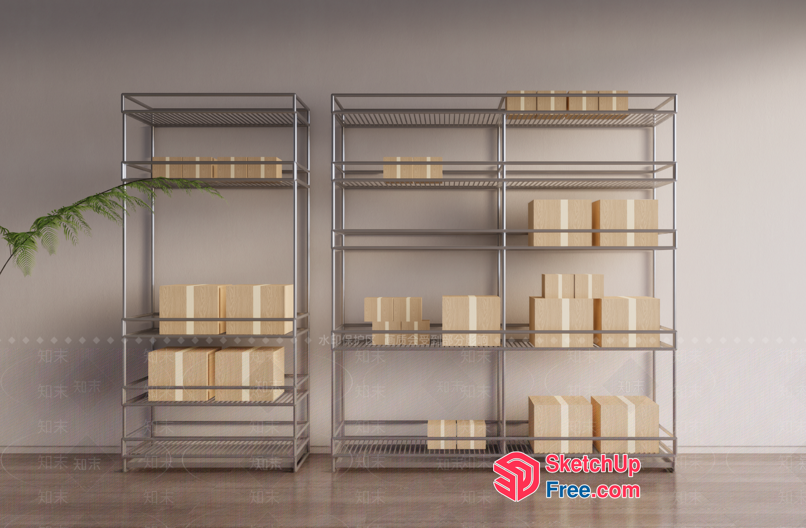 Modern Shelving Units For Storage And Organization 3D SketchUp File
