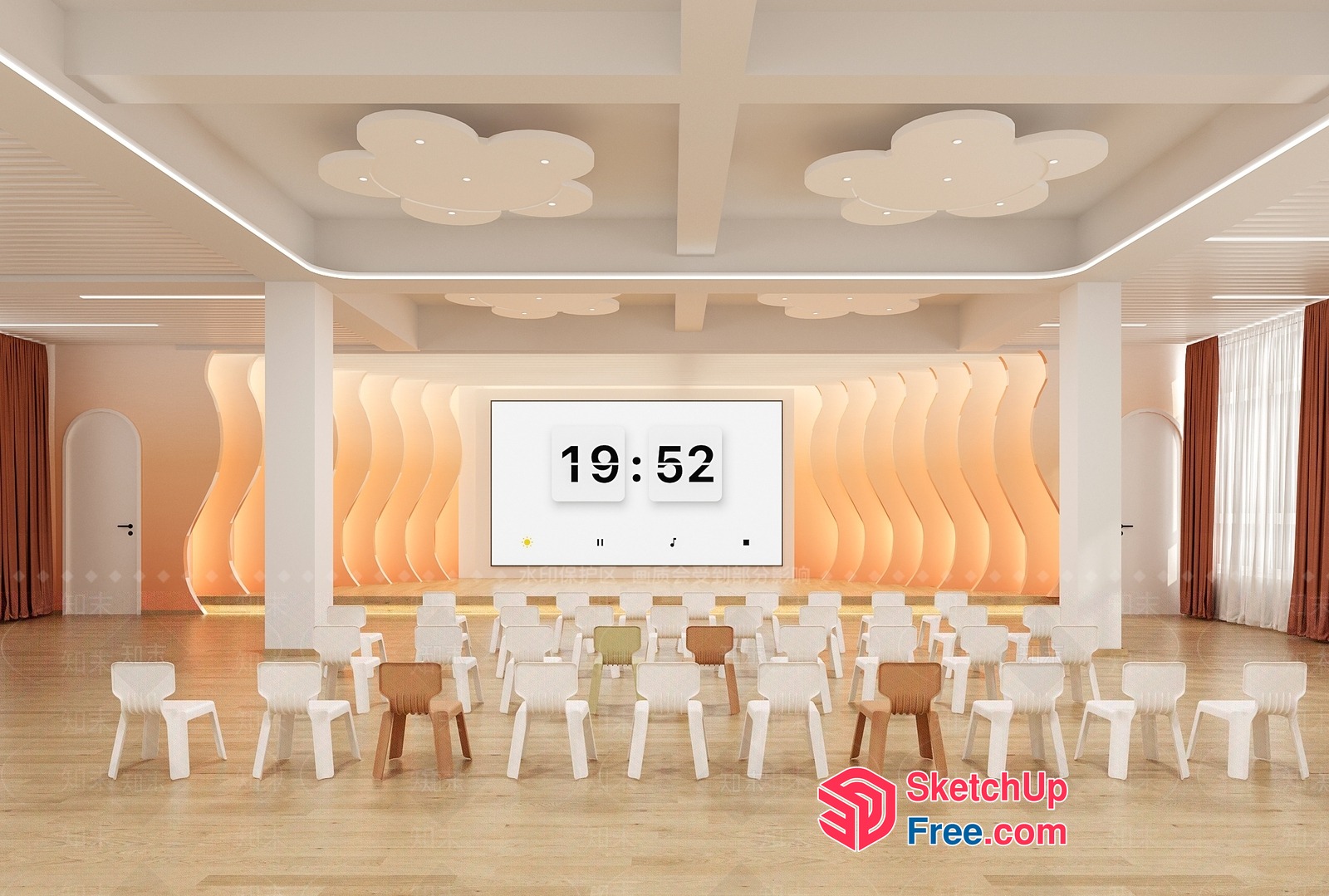 Modern Minimalist Conference Room Interior Design 3D SketchUp File