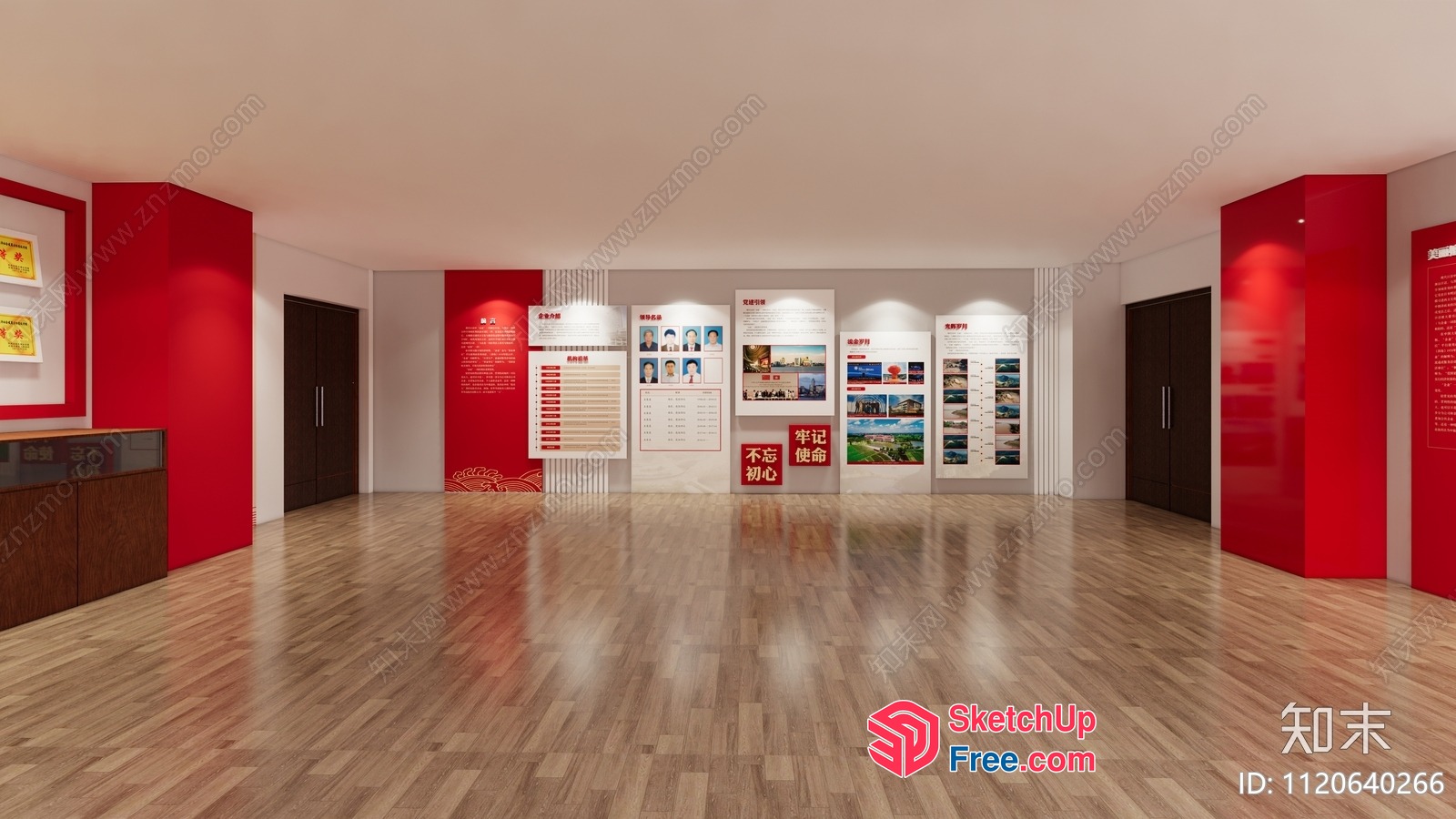 Exhibition Hall With A Mix Of Modern And Traditional Elements 3D SketchUp File