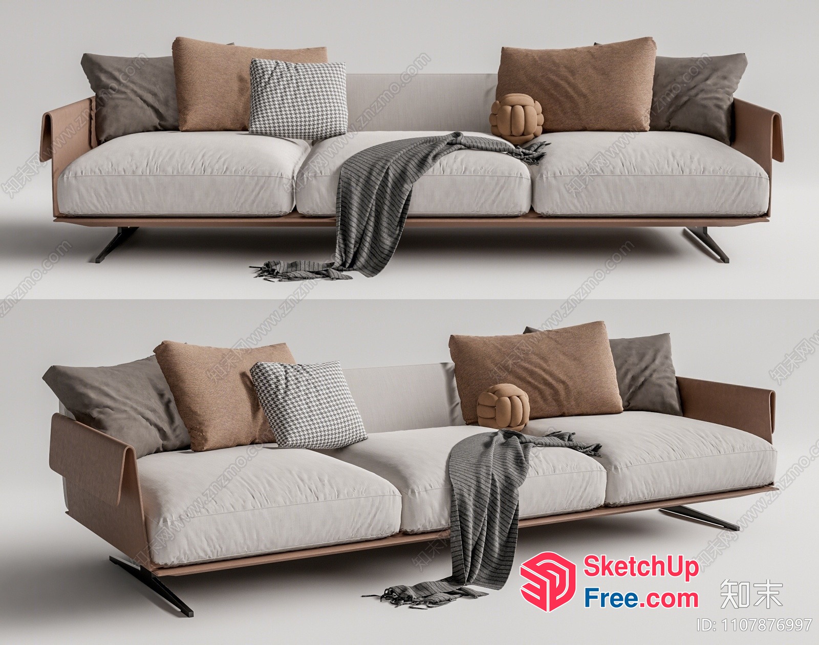 Minimalist Style Modern Sofa 3D SketchUp File