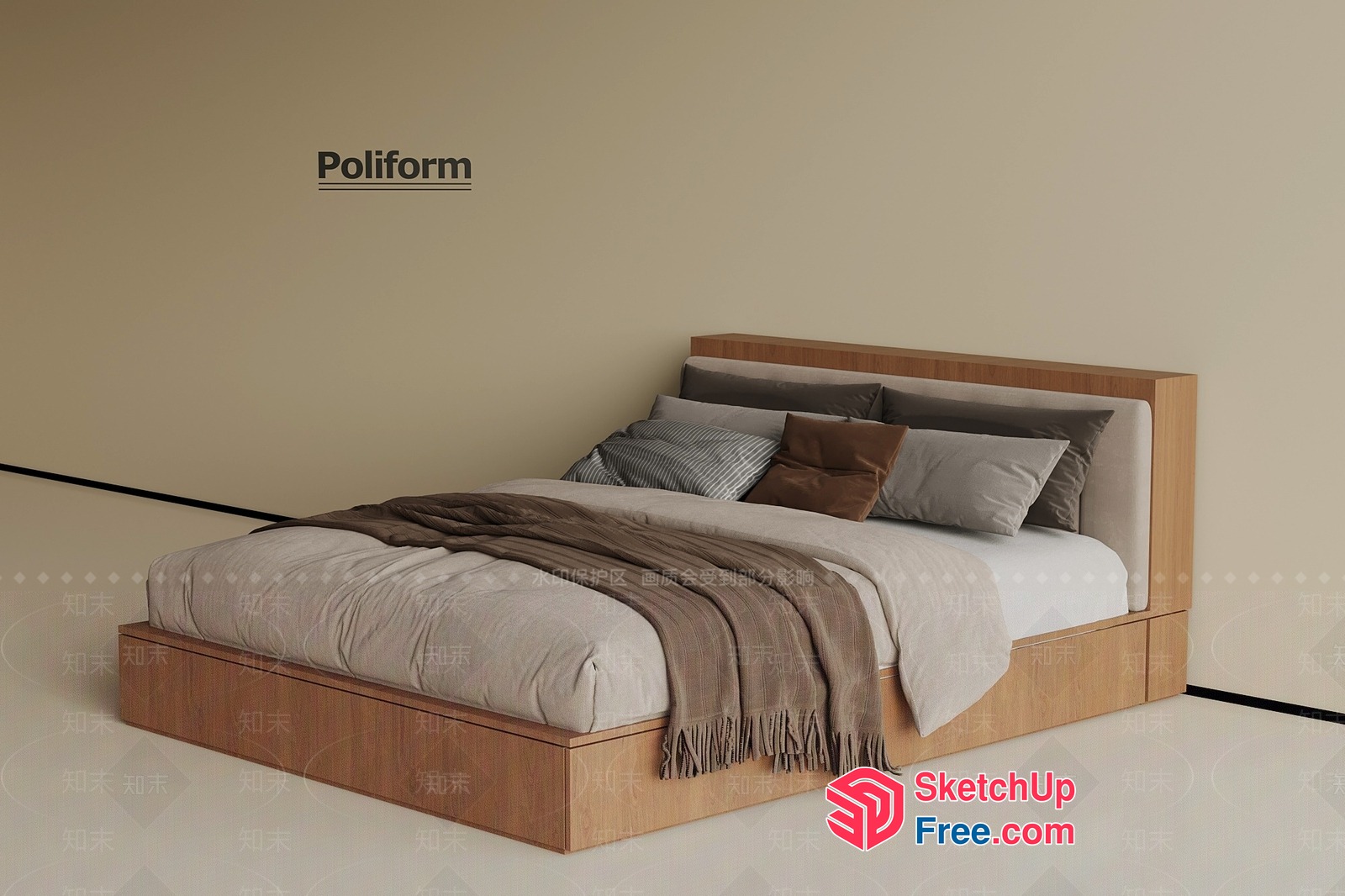Poliform Bed 3D SketchUp File
