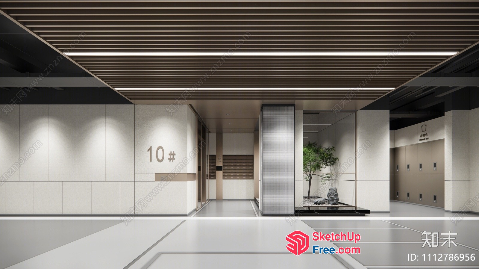 Modern Minimalist Interior Space 3D SketchUp File