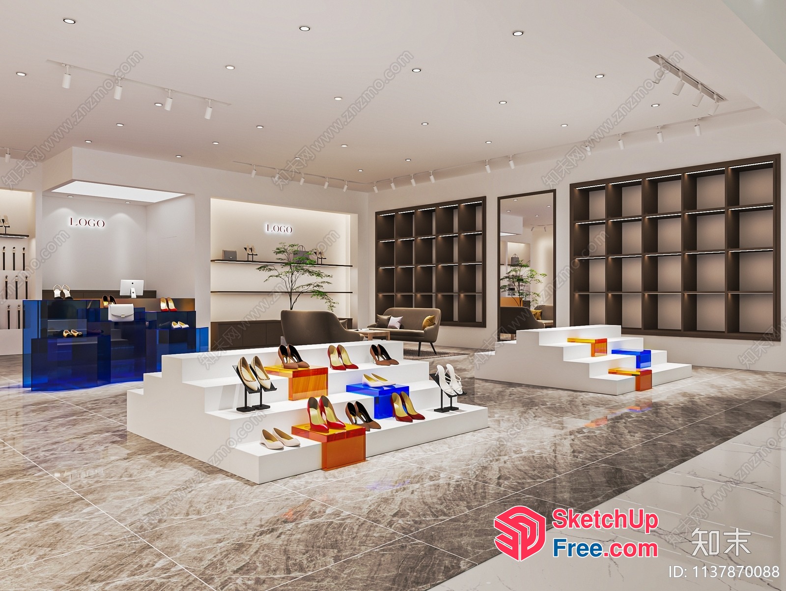 Modern Shoe Store Interior 3D SketchUp File