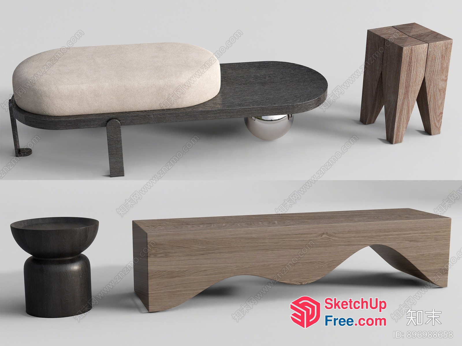 Modern Furniture Set With Minimalist Style 3D SketchUp File