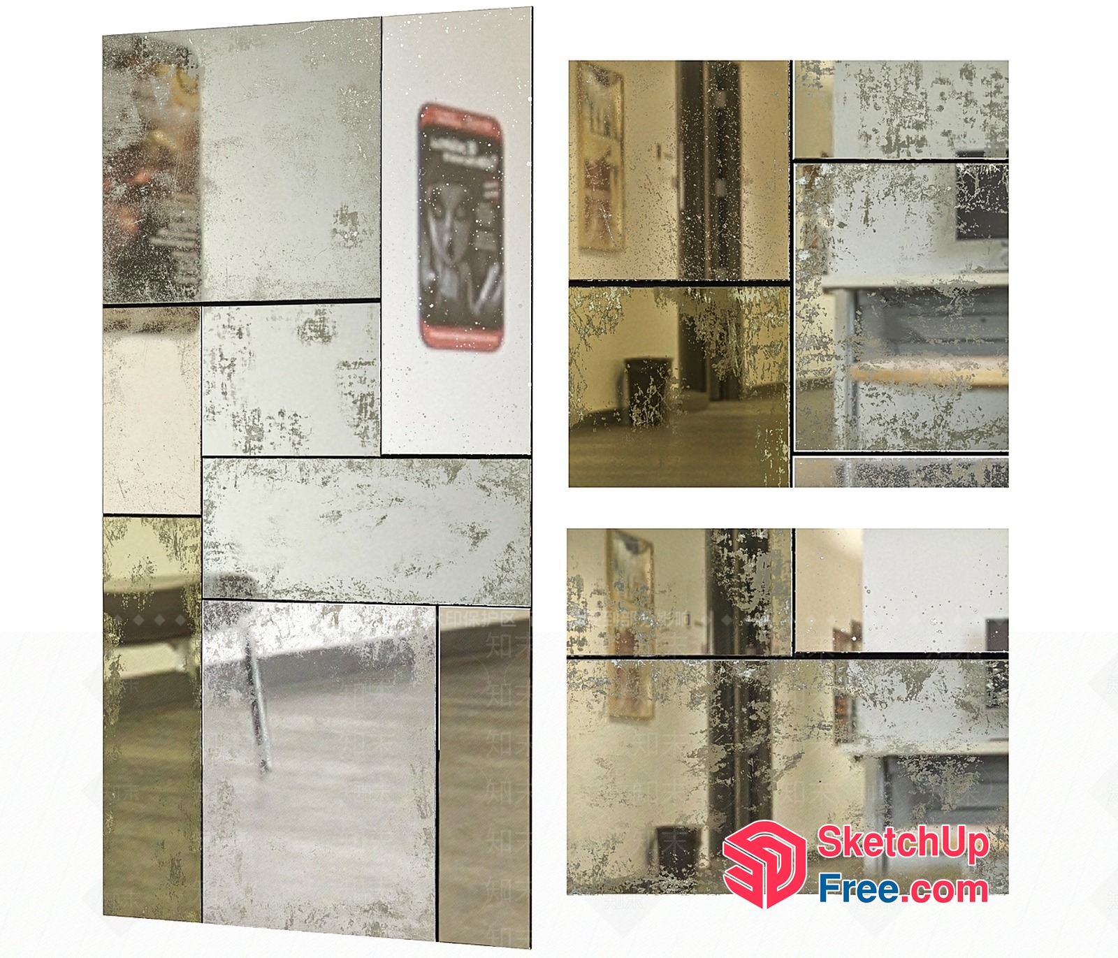 A Modern Interior Space With Distressed Elements 3D SketchUp File