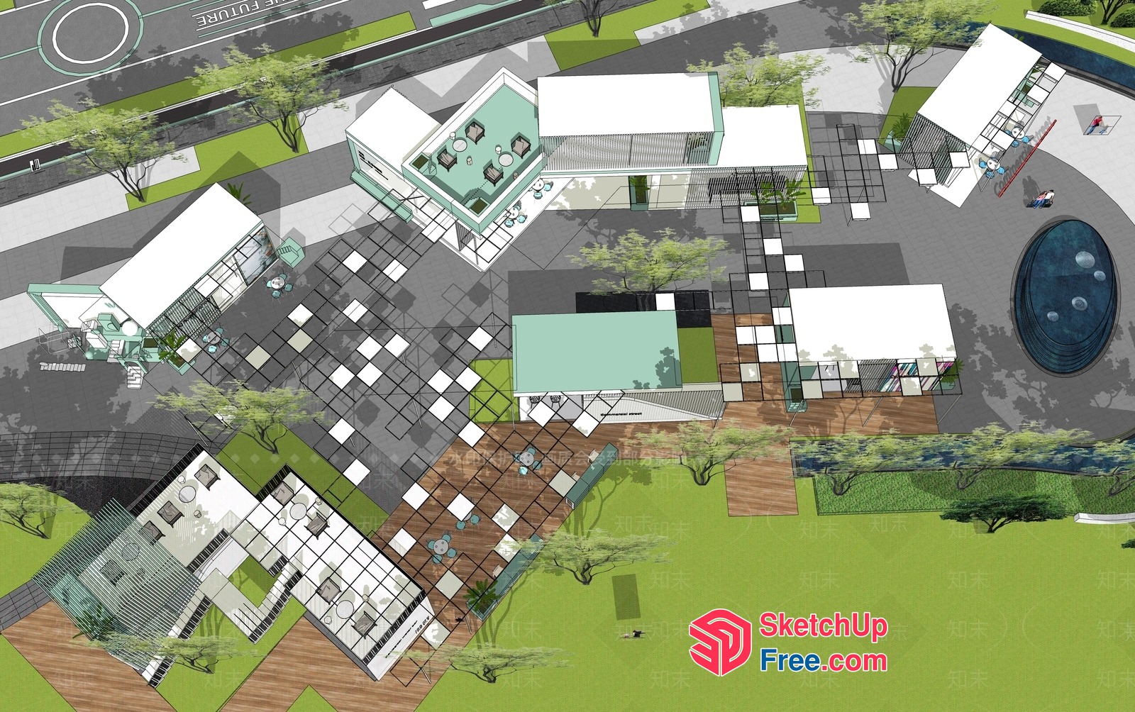 Modern Villa Exterior With Sleek Lines And Natural Elements 3D SketchUp File
