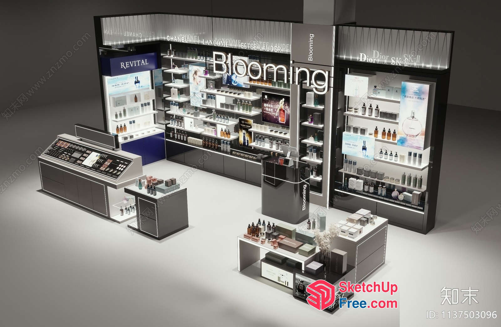 Modern Commercial Cosmetics Display 3D SketchUp File